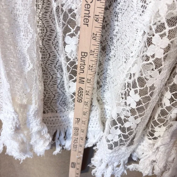 Kori America Open Lace Cardigan with Fringe - S/M - Picture 5 of 7